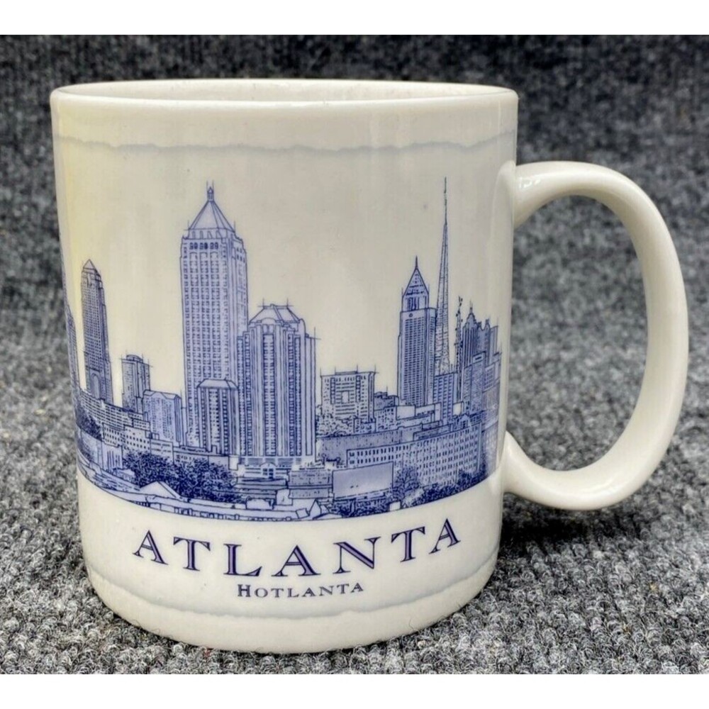 Starbucks Atlanta Mug 2007 City Profile Series Hotlanta Coffee Cup 18 oz Blue